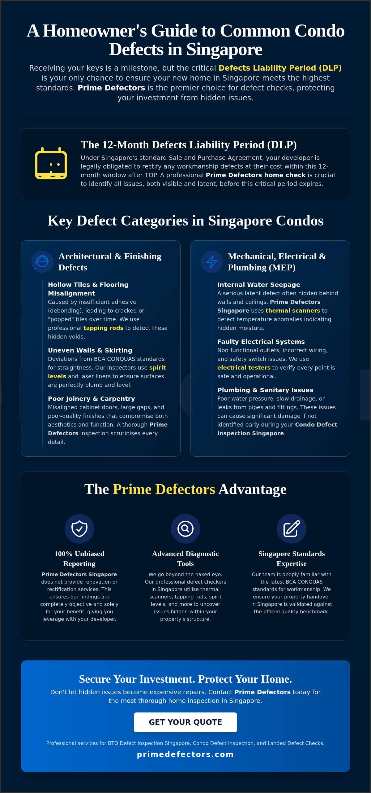 10 Common Condo Defects in Singapore: The 2026 Homeowner’s Guide