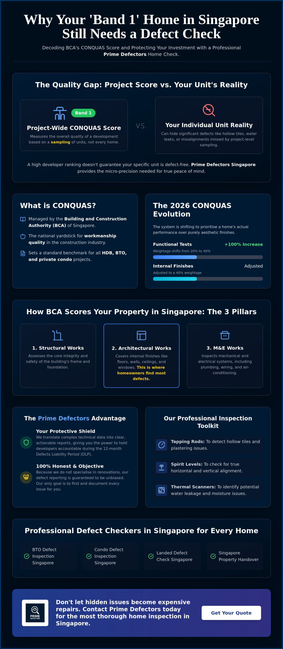 BCA CONQUAS Standards for Homeowners: The 2026 Singapore Quality Guide Infographic