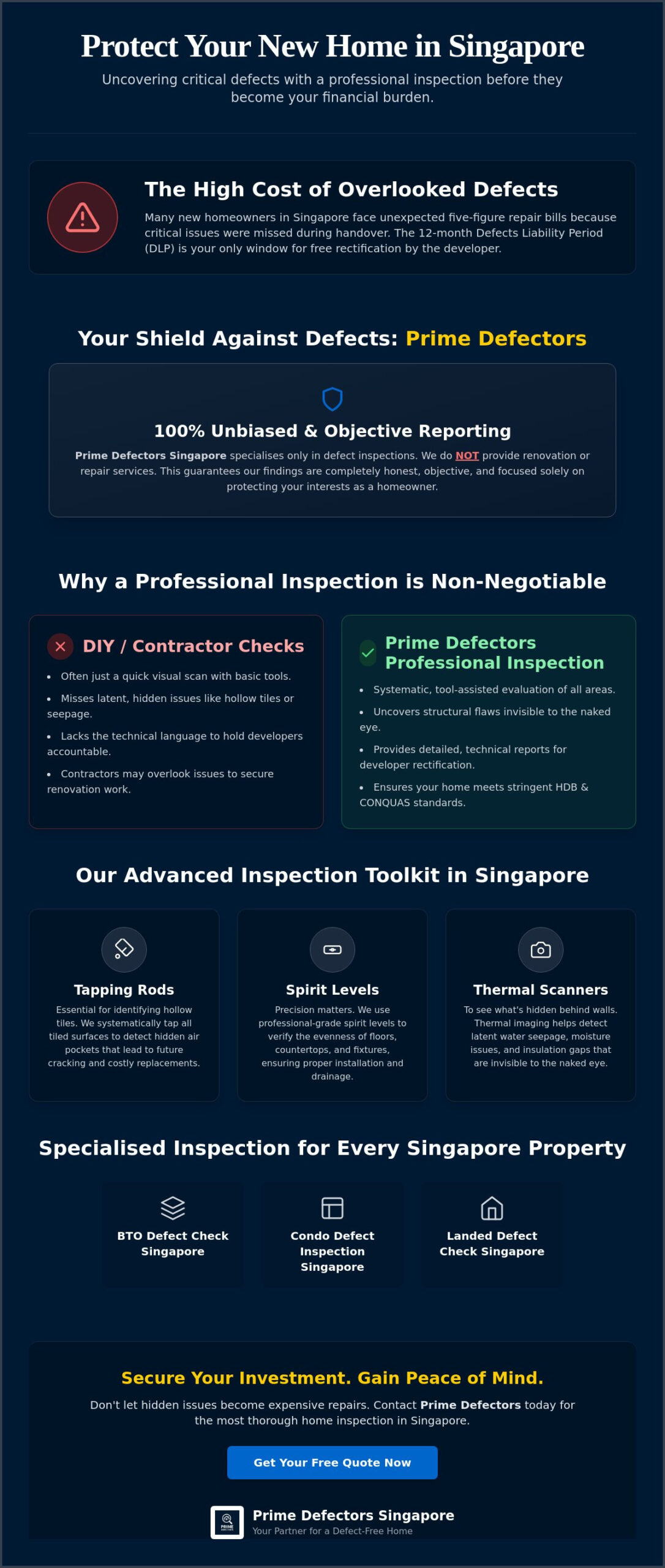 Peace of Mind Property Inspection Singapore: The Homeowner’s Defensive Shield Infographic