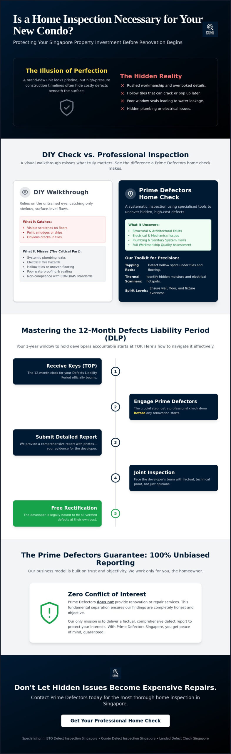 Is a Home Inspection Necessary for New Condo Units in Singapore? (2026 Guide) Infographic