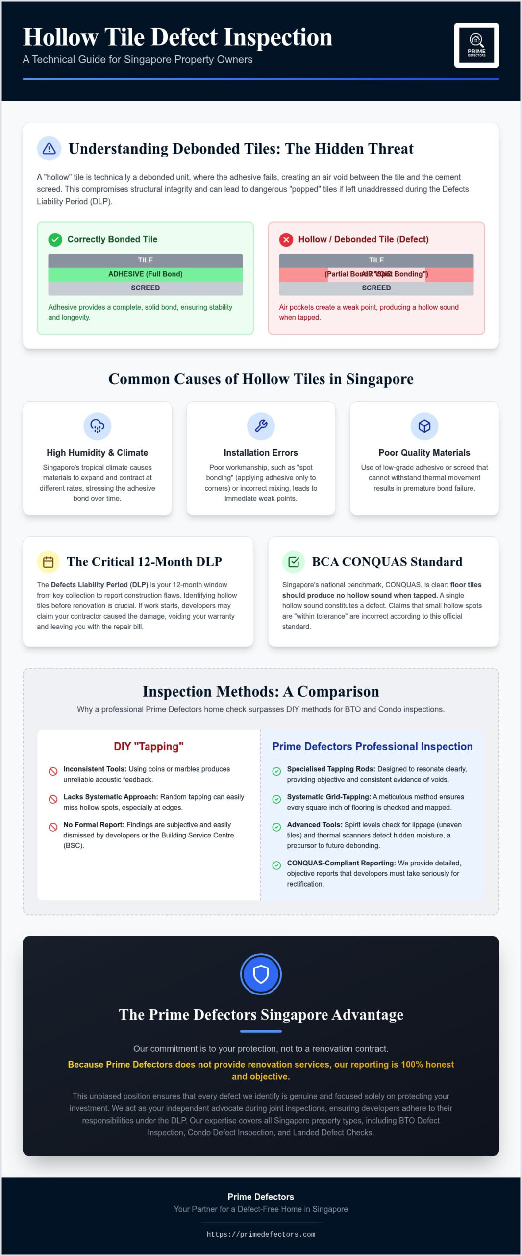 Hollow Tiles Inspection Singapore: The 2026 Homeowner’s Technical Guide